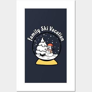 Family Ski Vacation Posters and Art